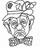 Clown Coloring Pages Drawing Color Faces Clowns Choose Board Scary Cartoon sketch template