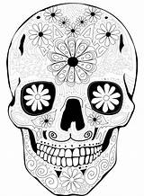 Calaveras Mexicanas Skulls Muertos Adulte sketch template