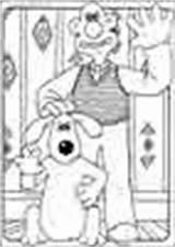 Wallace Gromit Coloring Pages Color Cartoon Kids sketch template