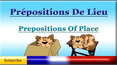 learn french prepositions  place location prepositions de lieu vocabulary lesson youtube