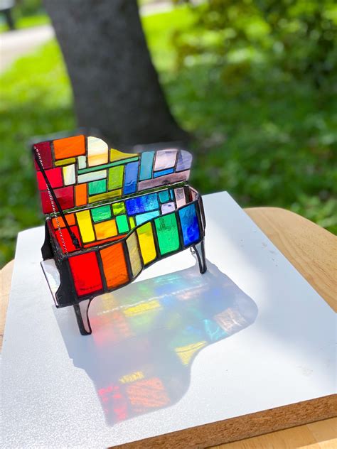 Made A Stained Glass Rainbow Piano Box Pics
