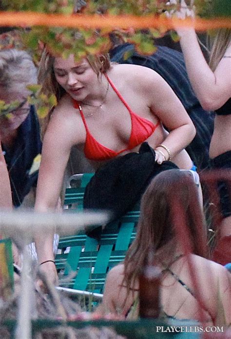 Chloe Grace Moretz Pasties In See Through And Upskirt