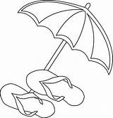 Umbrella Flop Flops Colornimbus Popular Getcolorings sketch template