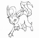 Pages Coloring Flareon Template Leafeon sketch template