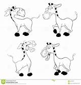 Burros Coloring Book Illustration Preview sketch template