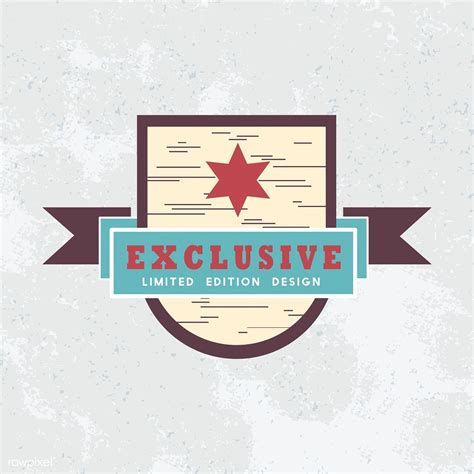 exclusive limited edition badge vector  image  rawpixelcom