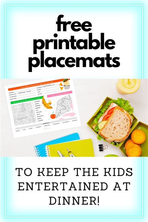 printable placemats  kids adore  parenting
