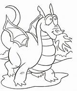 Coloring Pages Dragon Cartoon sketch template