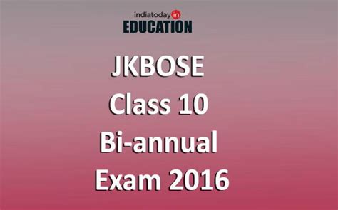 Jkbose Bi Annual Exam 2016 Class 10 Class 12 Results Released At