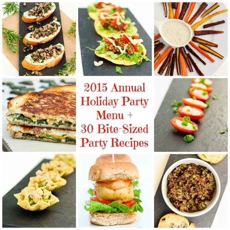 annual holiday party menu  vegan bite sized party recipes vegetarian gastronomy