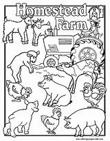 Coloring Farm Pages Animals Animal Family Kids Printable Color Jobs Charlotte Web Print Colour Sheet Fair Barnyard Sheets Homestead Western sketch template