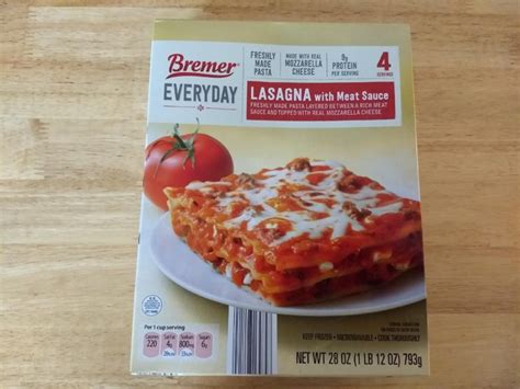 Bremer Everyday Lasagna With Meat Sauce Aldi Reviewer
