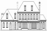 Elevation Colonial House Front Template sketch template