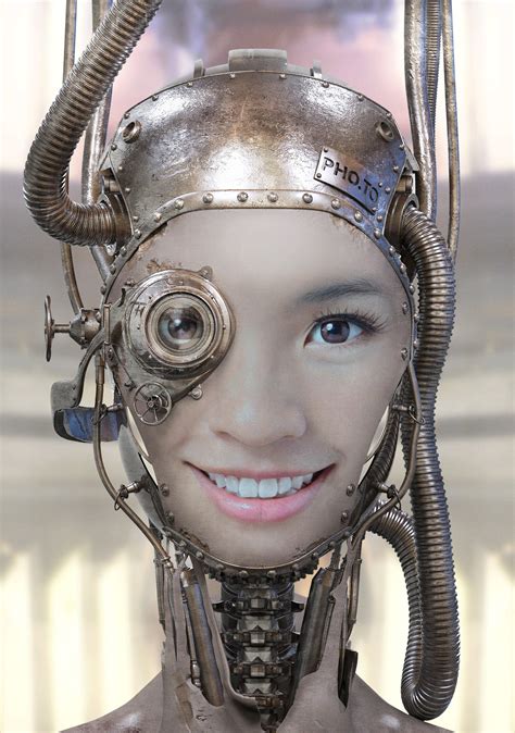 turn    robot   steampunk face effect