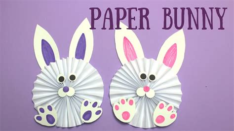 paper bunny easy easter crafts  kids