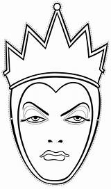 Coloring Pages Halloween Disney Printable Masks Princess Kids Evil Queen Snow Parties Birthday Great Stepmother Crafts sketch template