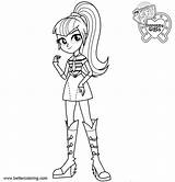 Coloring Equestria Girls Pony Pages Sonata Little Dusk Printable Kids Color sketch template