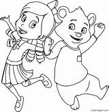 Goldie Bear Coloring Pages Jumping sketch template
