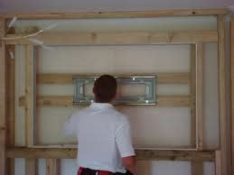 weekend project build  false tv wall