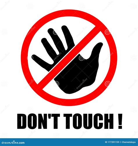 dont touch illustration  hand  prohibition sign  important