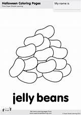 Jelly Coloring Beans Pages Kids Jellybeans Kindergarten Candy Halloween Visit Colouring Printables sketch template