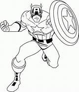 America Captain Coloring Pages Face Popular sketch template
