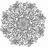 Mandalas Colorear Blumen Dibujos sketch template
