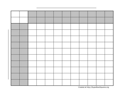 football spreadsheet  football squares super bowl squares play