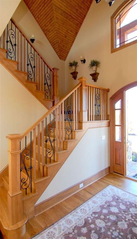 basementstairwayideas wooden staircase design wrought iron