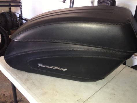 road king custom hard leather saddlebags brand  stock  offs