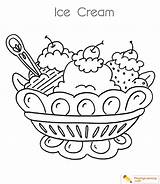 Ice Cream Coloring Kids Sheet sketch template