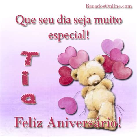 feliz aniversario tia imagens mensagens  frases