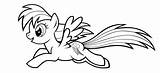 Dash Rainbow Coloring Pages Pony Little Clipartmag sketch template