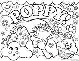 Poppy Coloring Pages Trolls Printable sketch template