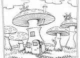 Pages Coloring Trippy Shroom Mushroom Getcolorings sketch template