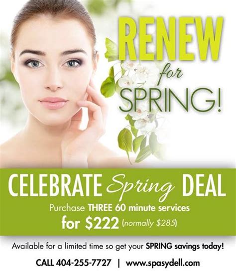 renew  spring  spa sydell spa specials salon advertising ideas