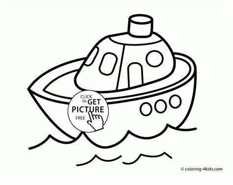 cute small ship coloring page  preschoolers transportation coloring