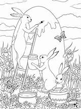 Easter Adults Coloring Fun Kids sketch template