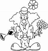 Coloring Pages Clown Clowns Gangster Via Template sketch template