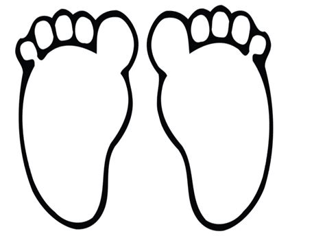 baby feet template clipart