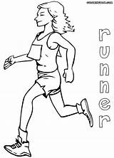Runner Pages Coloring Colorings sketch template