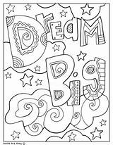 Colouring Coloring Pages Dream Quotes Big Doodle Educational Quote Classroom Kids School Printable Alley Sheets Doodles Classroomdoodles Words Inspirational Color sketch template