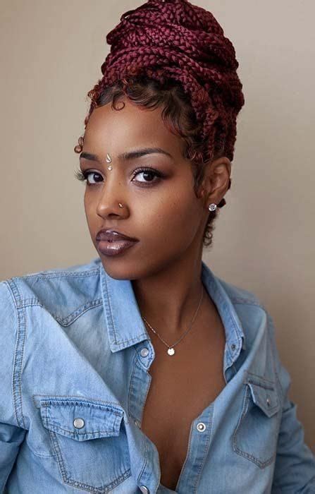 40 red box braids styles for every occassion