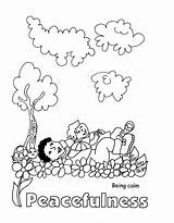 Contentment Coloring Sheets sketch template