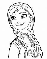 Frozen Coloring Pages Anna Disney sketch template