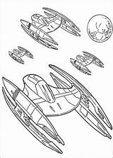 Droid Coloring Wars Star Battle Super Pages Starfighter Federation Trade sketch template