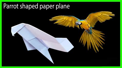 parrot shaped paper boomerang airplane origami paper parrot easy parrot plane