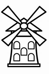Molino Viento Windmill Watermill sketch template