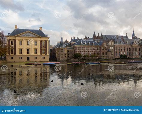 mauritshuis museum  historic binnenhof buildings   hague editorial photography image