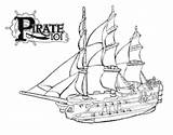 Pirate Ship Coloring Pages Galleon Bateau Coloriage Drawing Imprimer Kids Sailing Line Marleybone Clipart Pirate101 Boat Liquid Solid Gas Dessin sketch template